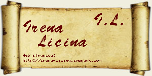 Irena Ličina vizit kartica